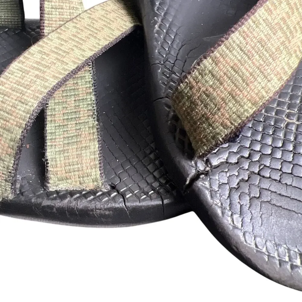 Chaco Men's Brown and Green Sandals Men’s 10